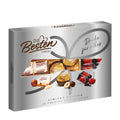 Ferrero Die Besten Silver Edition pralines packaging with images of chocolates on a white background