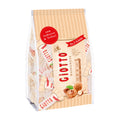 Packaging of GiOTTO Hazelnut mini pastry balls, showing the product name and images of the wafer balls on the front.