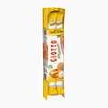 A package of Giotto Momenti Pastel de Nata pralines, shown in its yellow and white cardboard sleeve with illustrations of a pastry and cream.