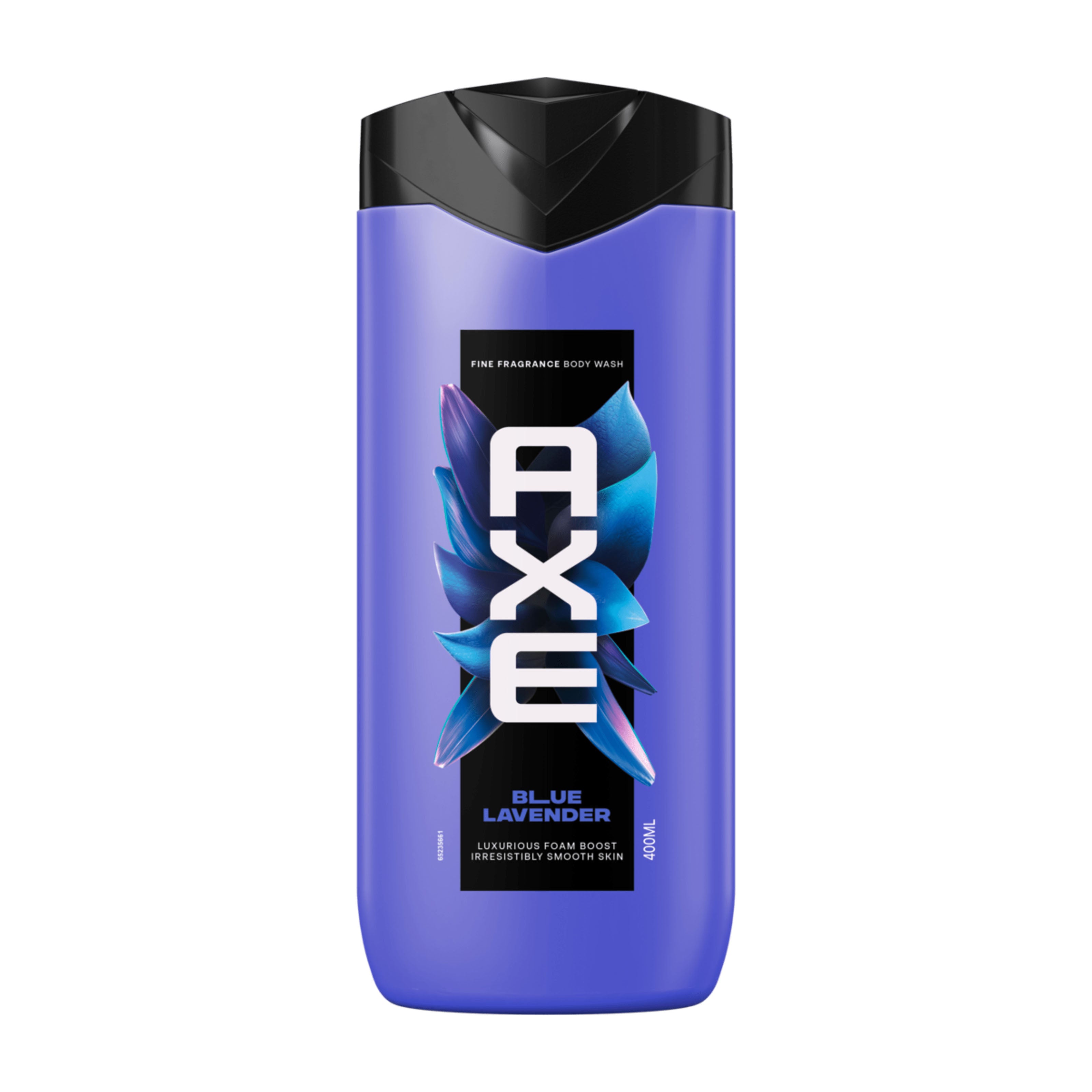 Axe Blue Lavender fine fragrance body wash bottle on a white background