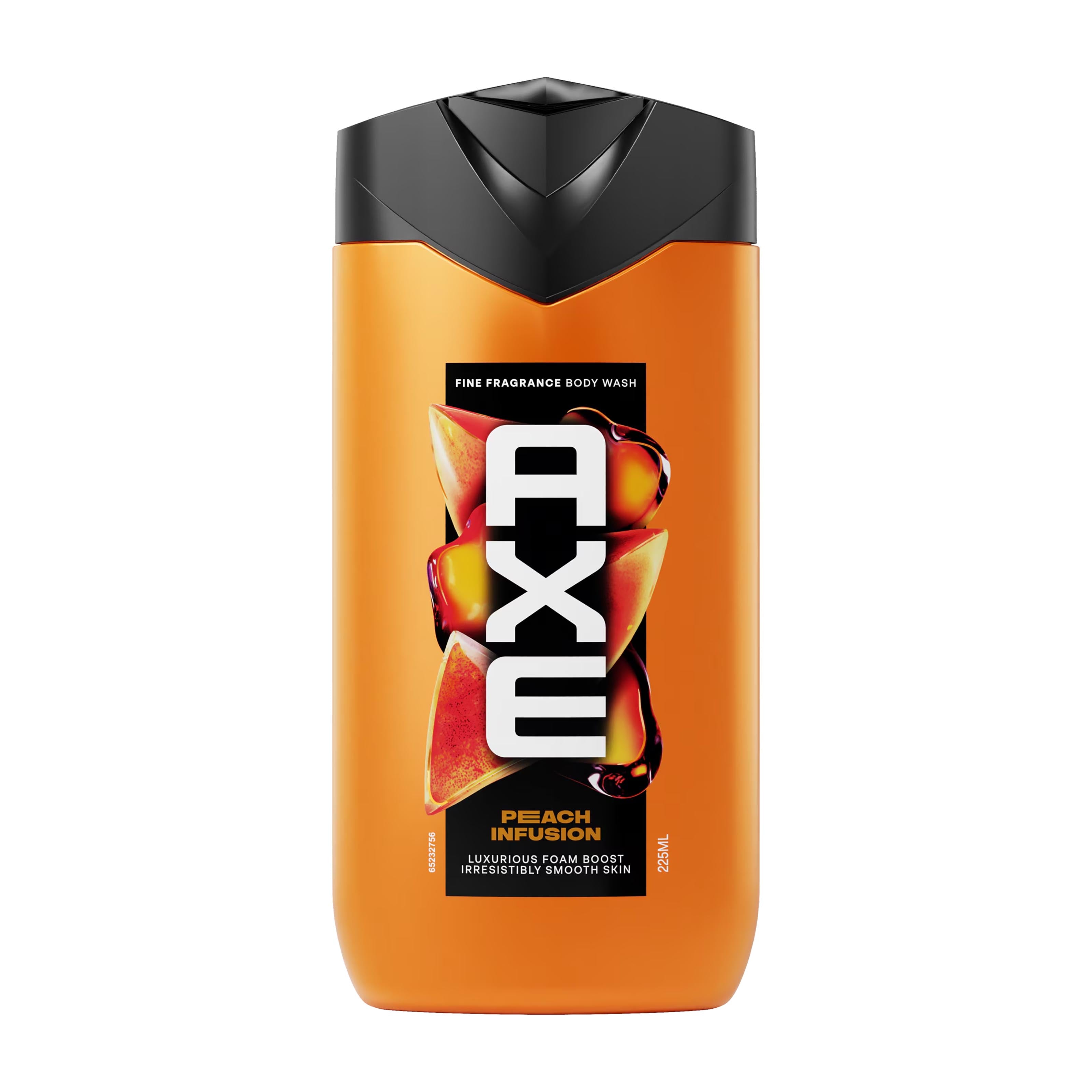 Axe Fine Fragrance Peach Infusion body wash bottle on a white background