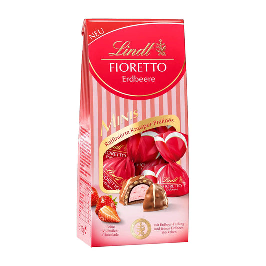 Lindt Fioretto Erdbeer Minis Milchschokoladenhäppchen, 115 g