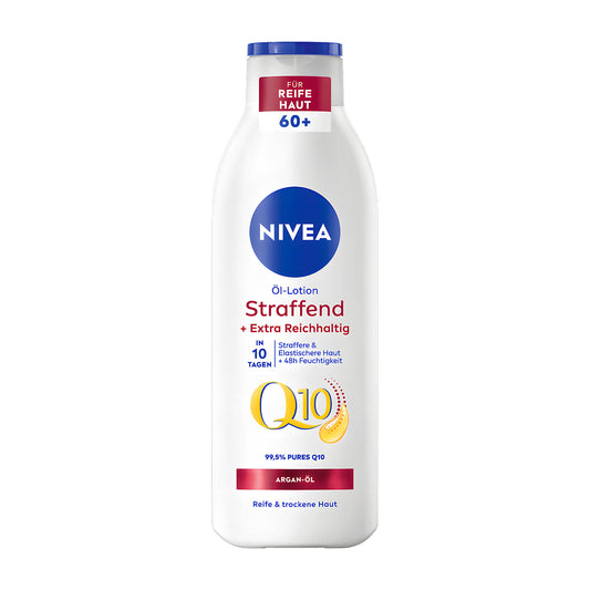 Nivea Firming Q10 body oil lotion for mature & dry skin, 250 mL