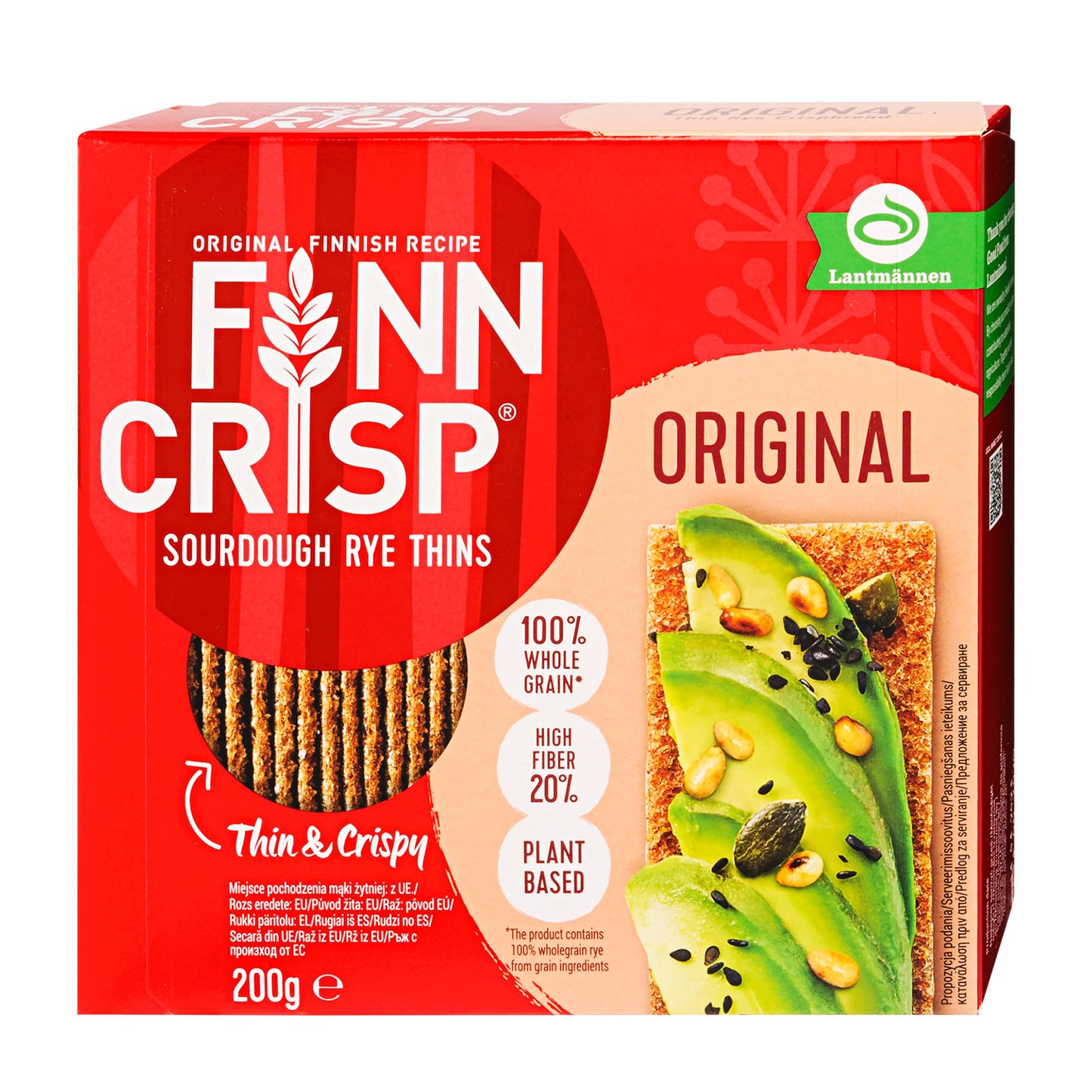 FinnCrisp Original Sourdough Rye Thins flat bread, 200 g