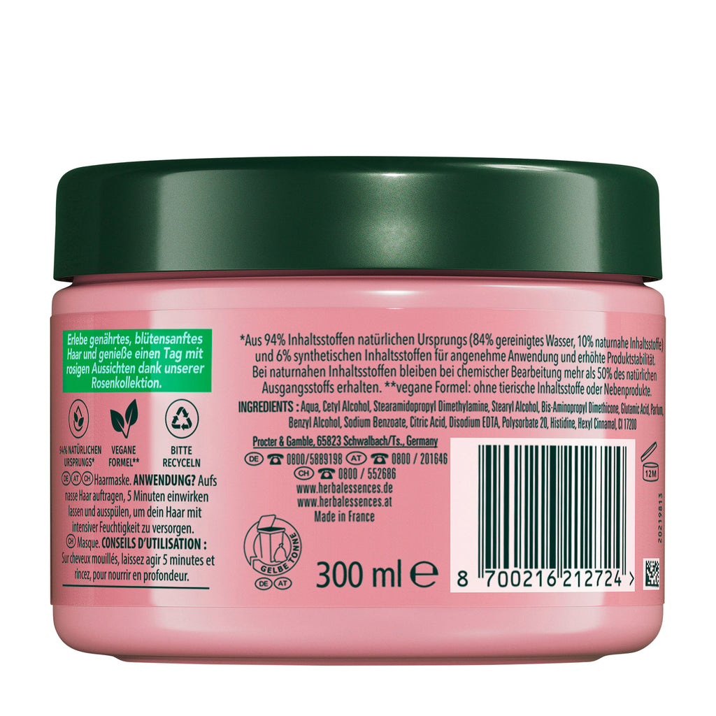 Herbal Essences Masque capillaire Floral Soft parfum rose, 300 ml