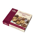 Packaging of Lambertz Florentines Mix, showing an assortment of chocolate covered pralines with different toppings and text '150g' indicating the weight.