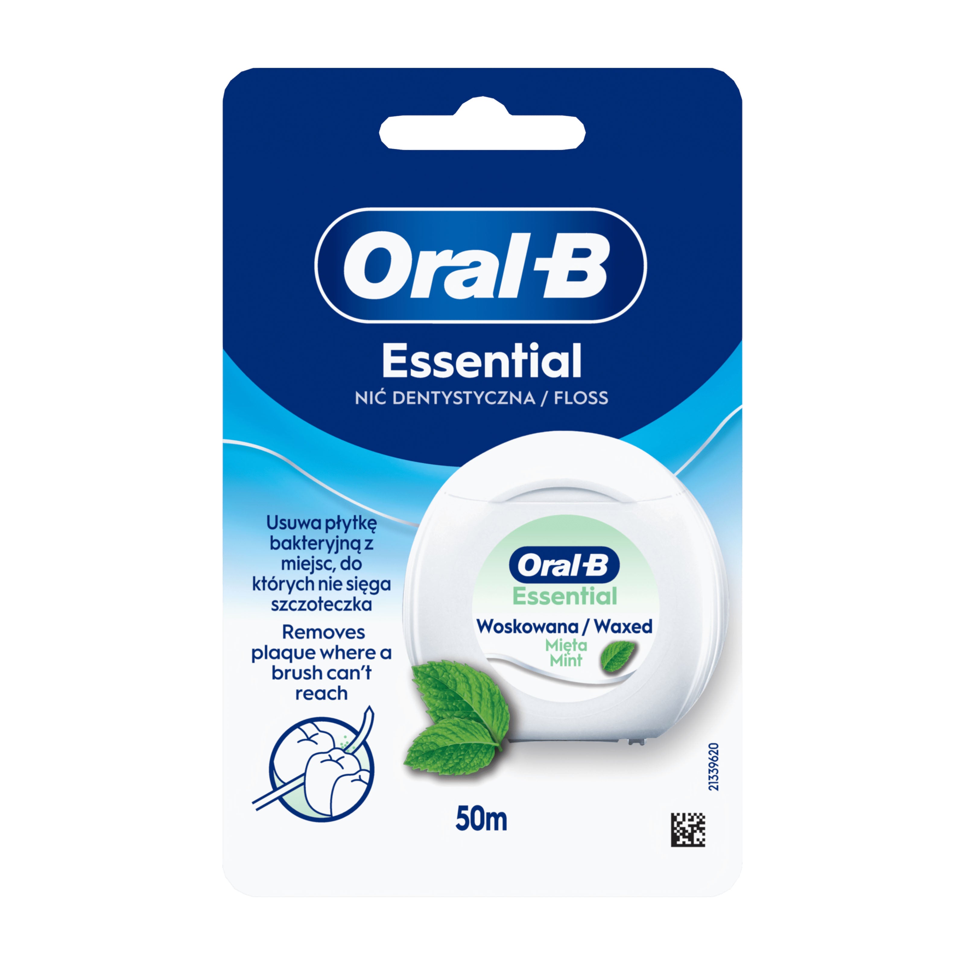 Oral-B Essential dental floss packaging on a white background