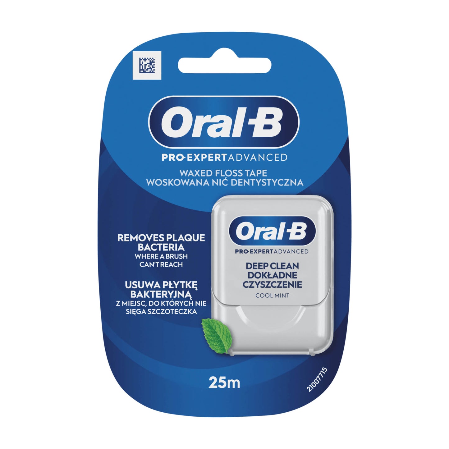 Oral-B Pro-Expert Advanced cool mint waxed floss tape, 25 m