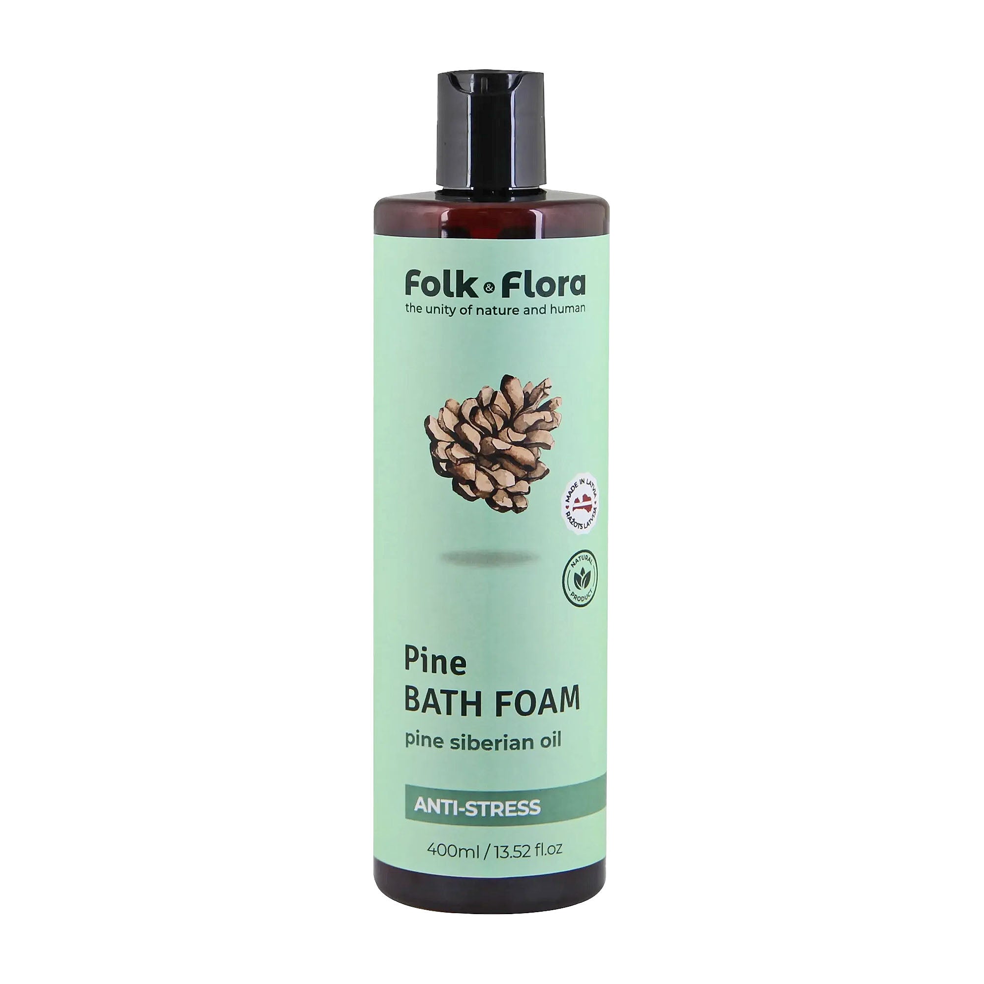 Folk & Flora Pine Anti-Stress Badeschaum, 400 ml
