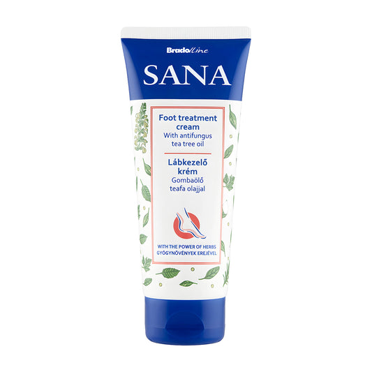 Sana Foot Treatment Cream with anti-fungal tea tree oil, 100 mL