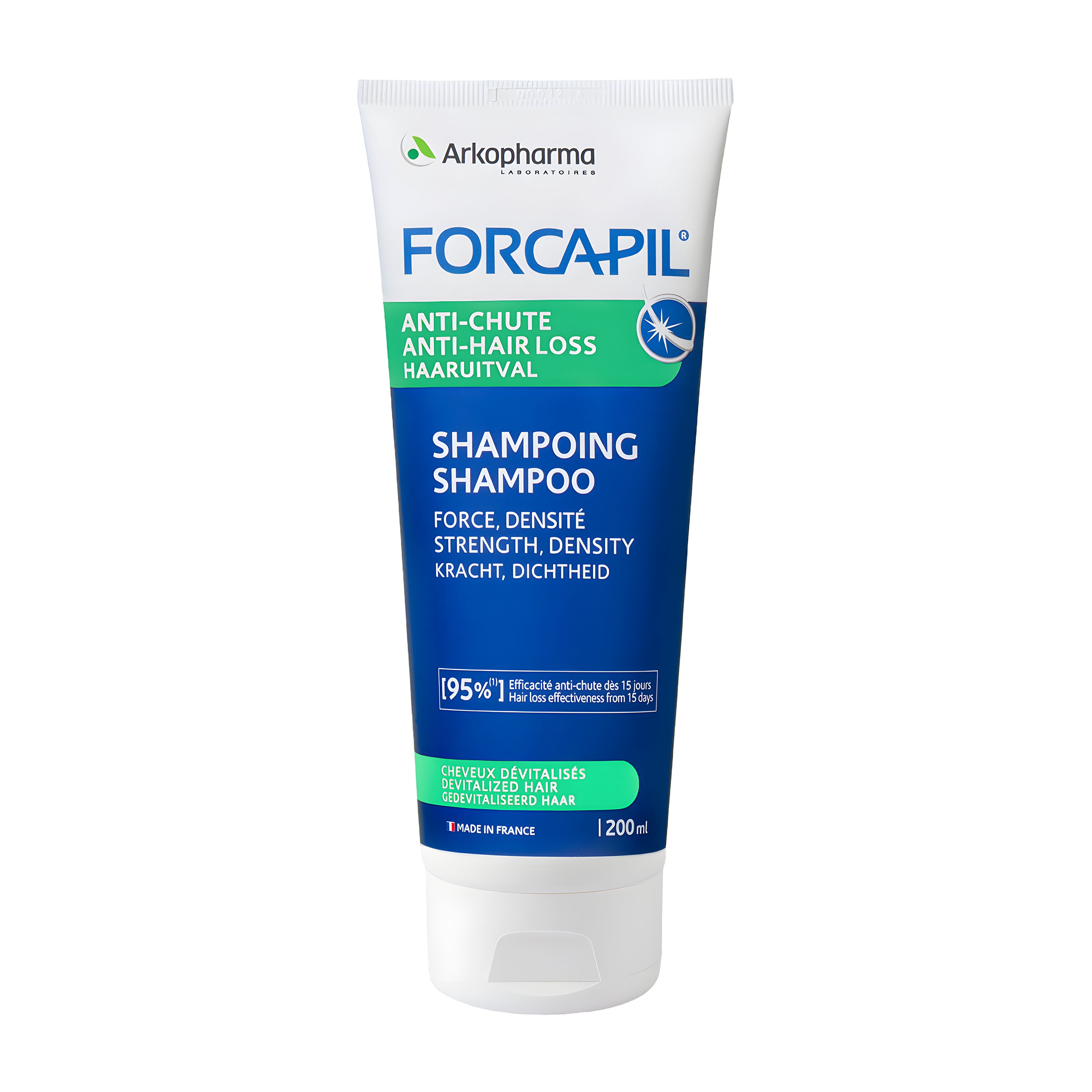 Forcapil Anti-Hair Loss shampoo bottle on a white background