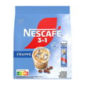 Nescafe 3in1 Frappe packaging with a blue background
