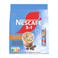 Nescafe 3in1 Frappe Caramel packaging with a blue background
