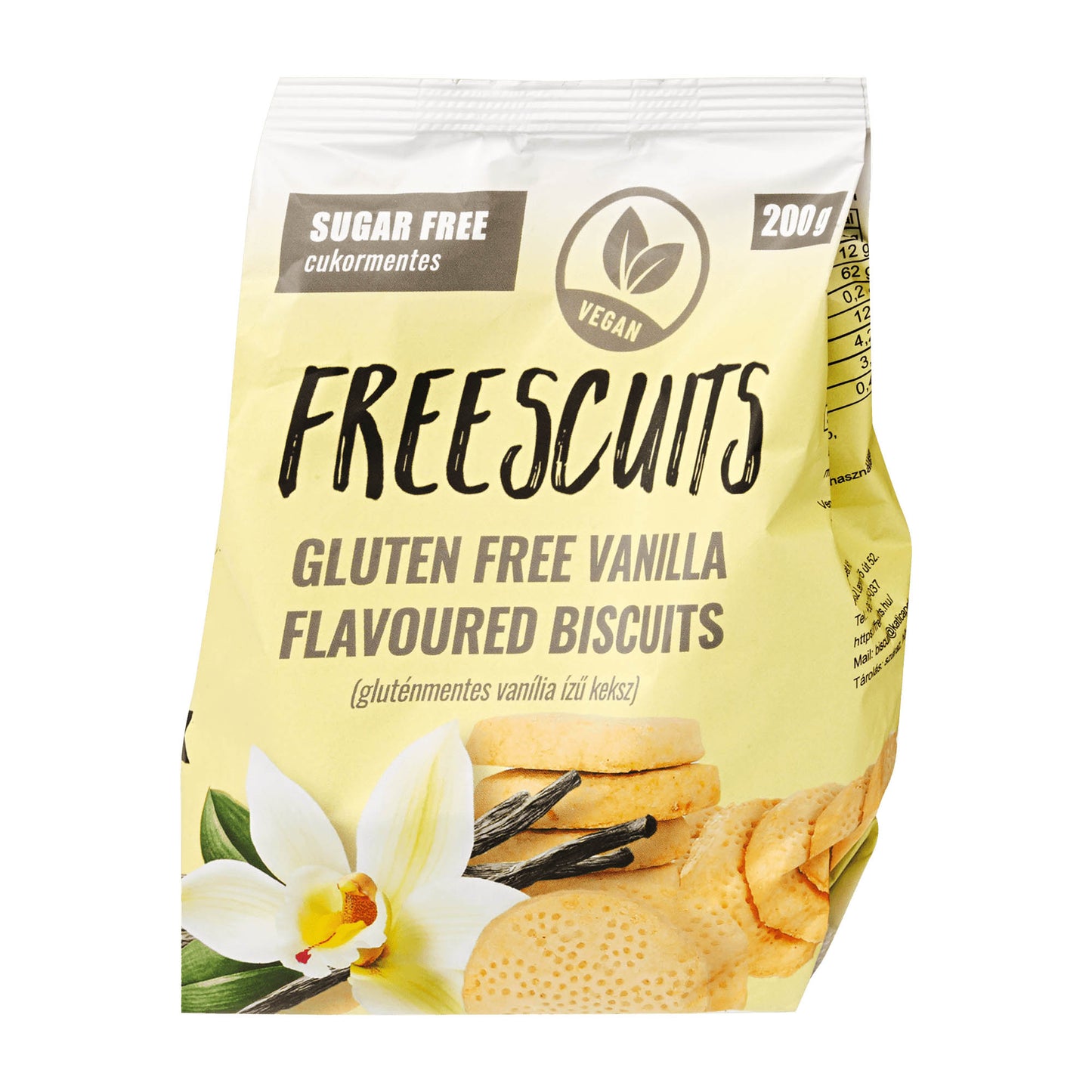 FreeScuits Glutenfreie Kekse mit Vanillegeschmack, 200 g