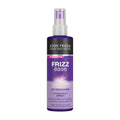 Pump spray bottle of John Frieda Frizz Ease Heat Protection Spray on a white background.