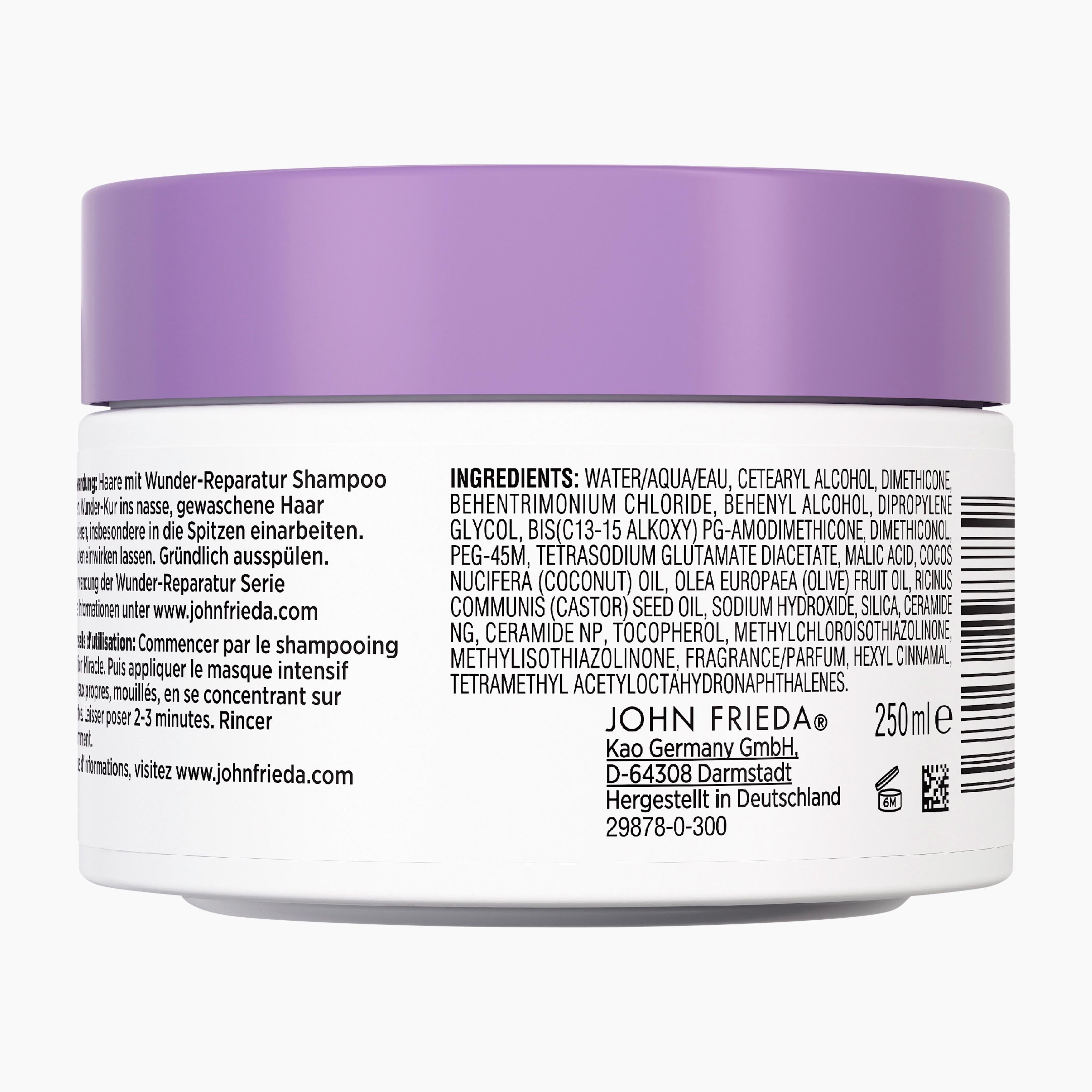 John Frieda Wunder-Reparation Maske med Ceramider FRIZZ EASE, 250 ml