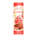 Lindt Frozen Yoghurt Strawberry Mascarpone milk chocolate bar packaging on a white background