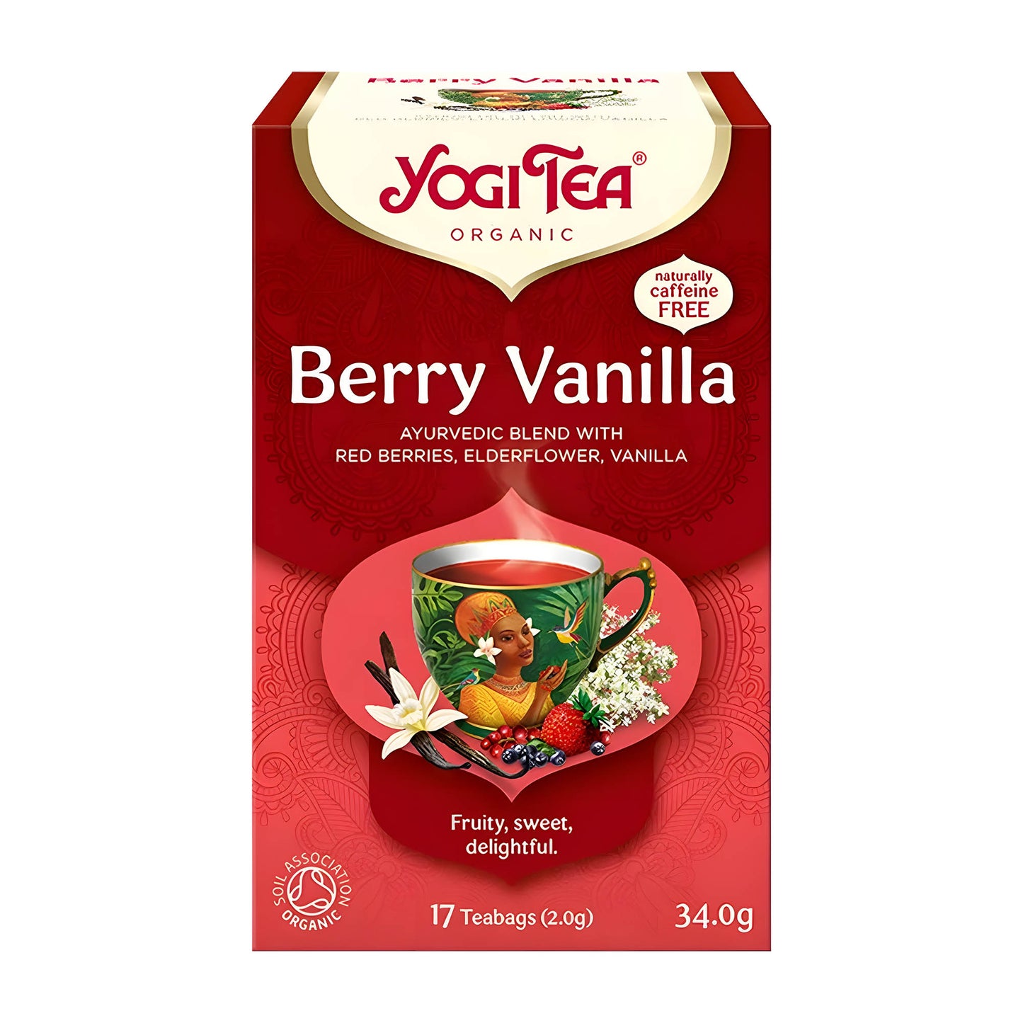 YOGI TEA Beeren-Vanille-Früchtetee, 17 Stück