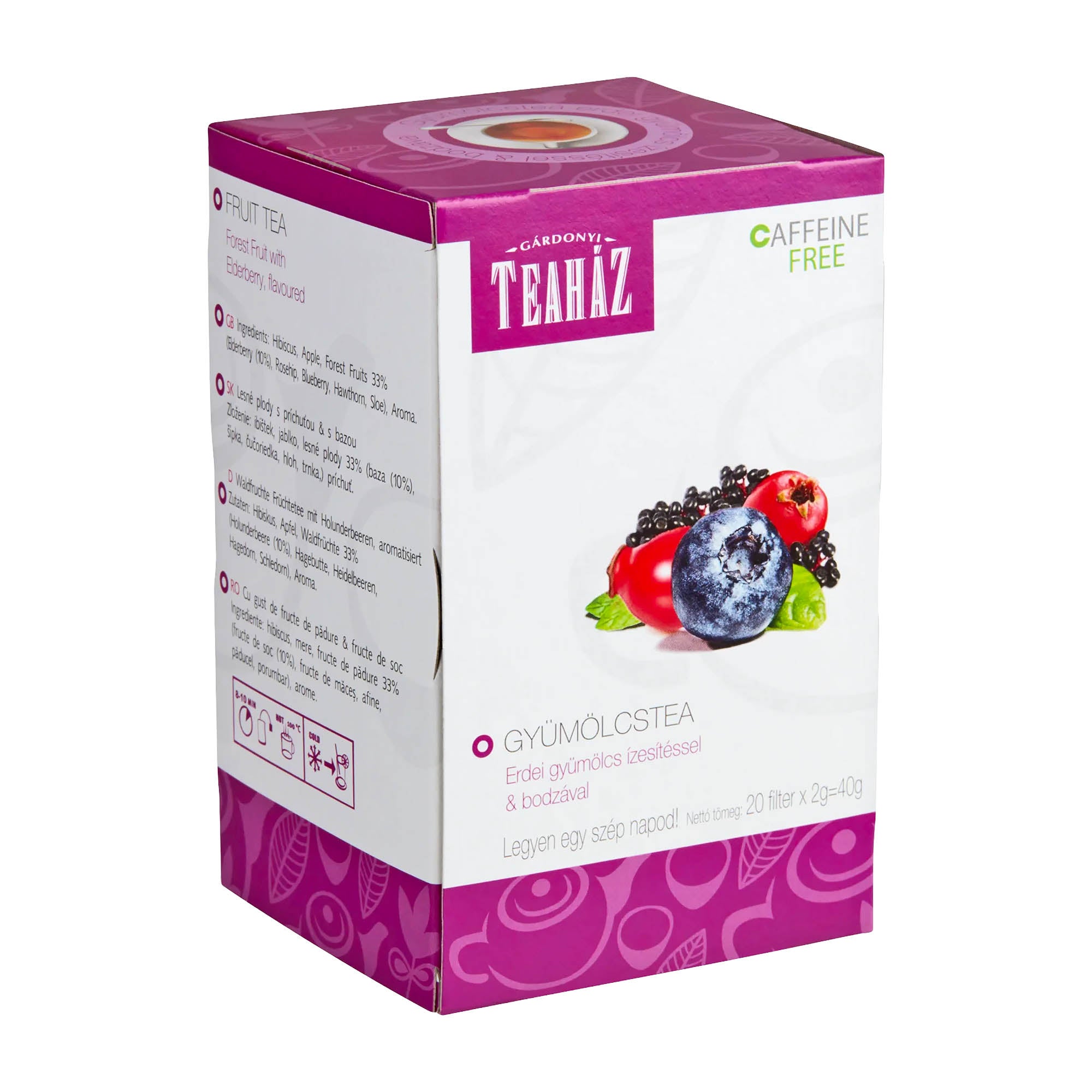 Gardonyi Teahouse Forest Fruit & Elderflower fruit tea, 20 Count