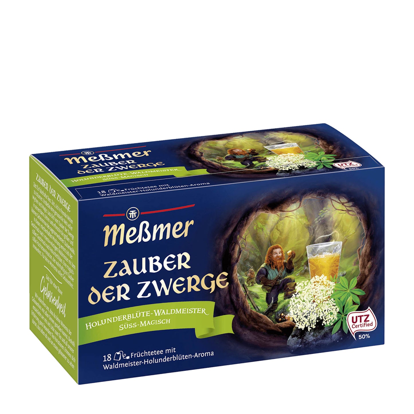 Meßmer Zwergenzauber Holunderblüten & Waldmeister Früchtetee, 18 Stück