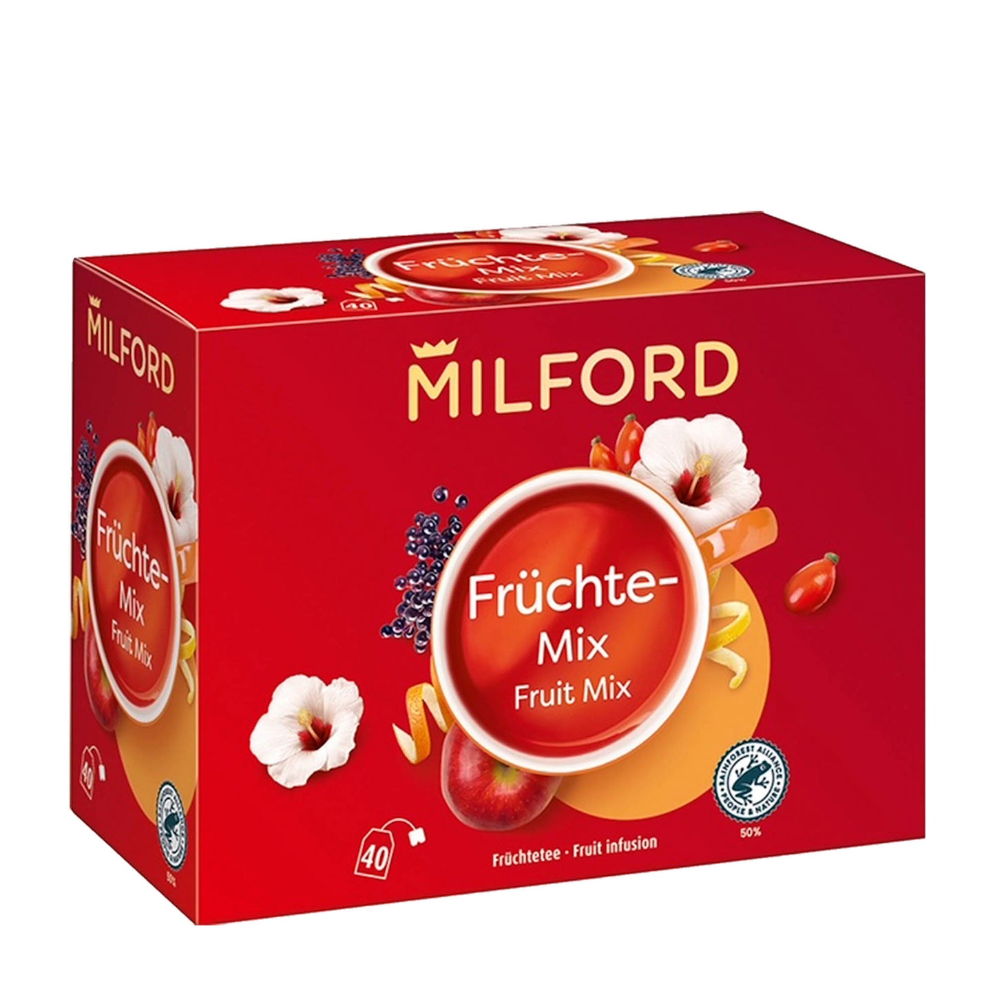 Milford Fruit Mix Früchtetee, 40 Stück