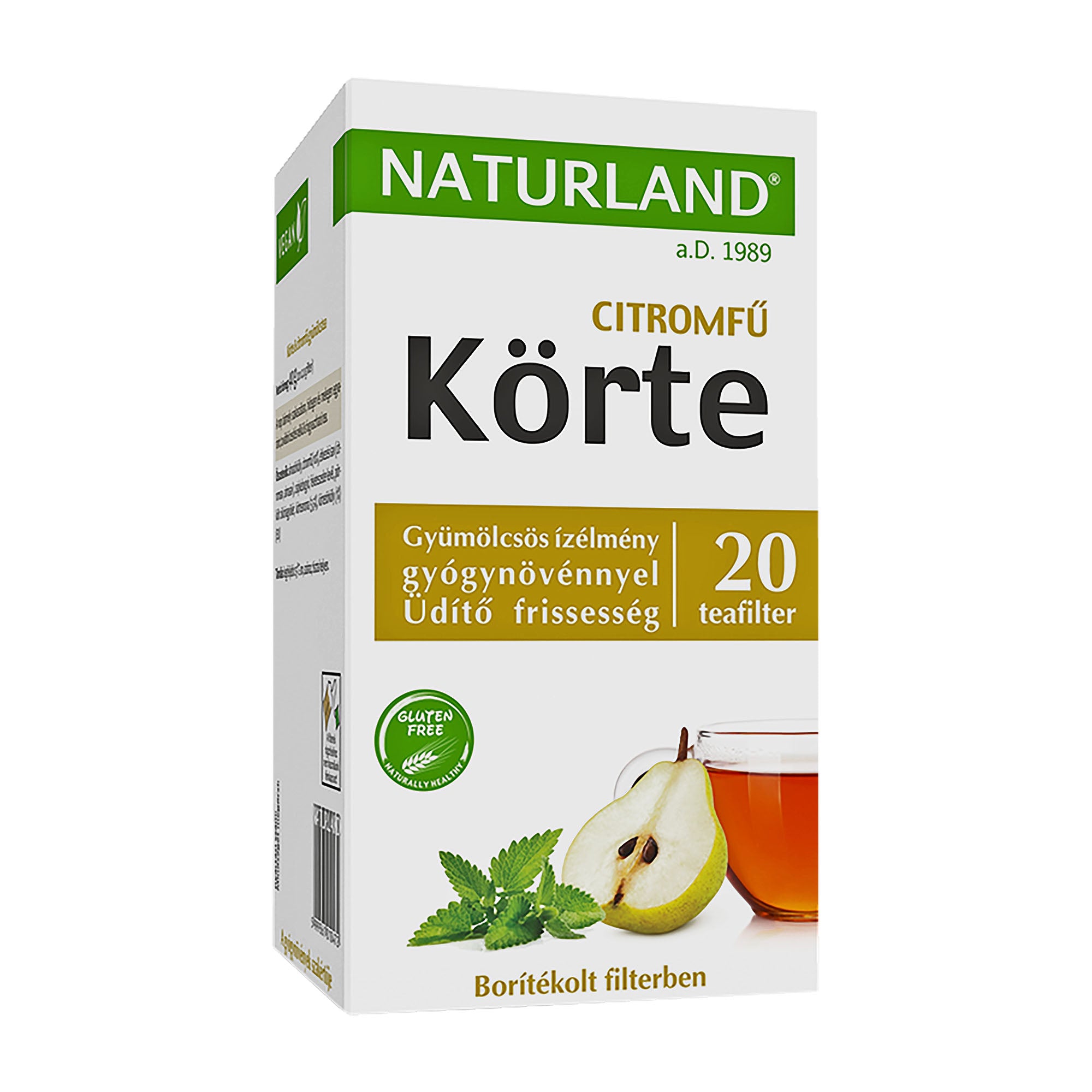 Naturland Pear & Lemon Balm Fruit Tea, 20 Count