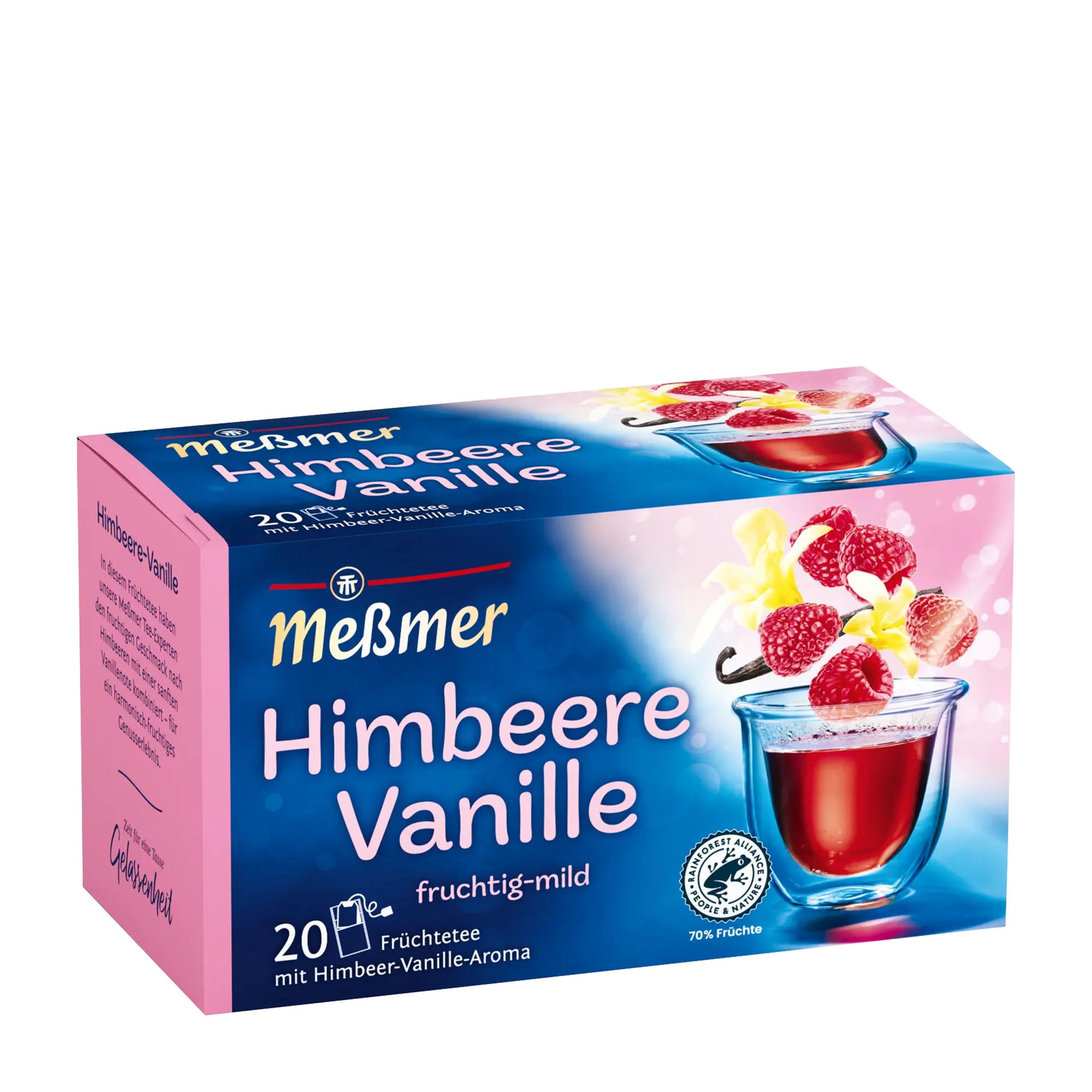 Messmer Fruit Tea Raspberry and Vanilla, 20 Count