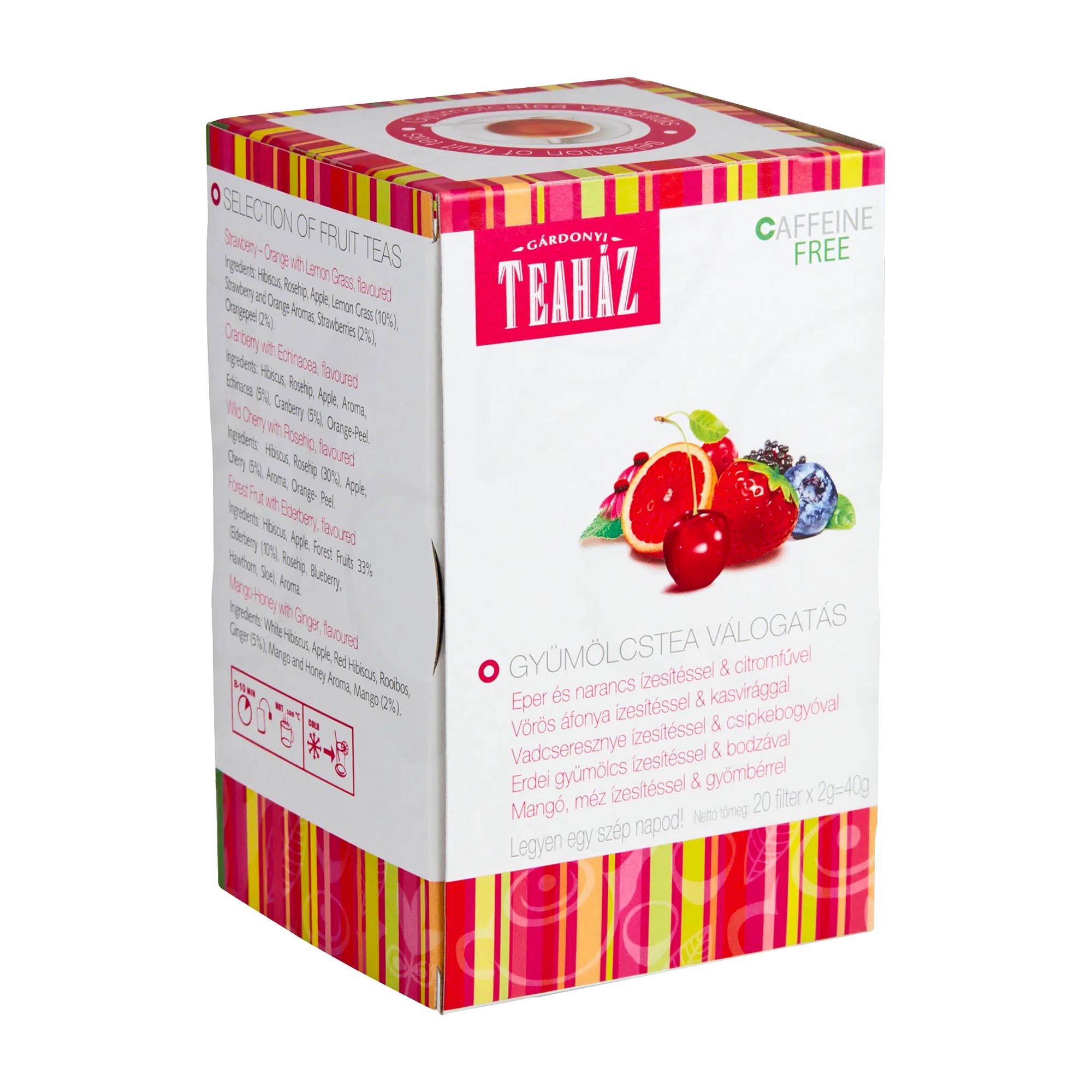 Gardonyi Teahouse Red Variety fruit tea, 20 Count