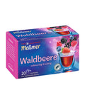 Messmer Wild Berry fruit tea box with berries and tea cup illustration on a white background