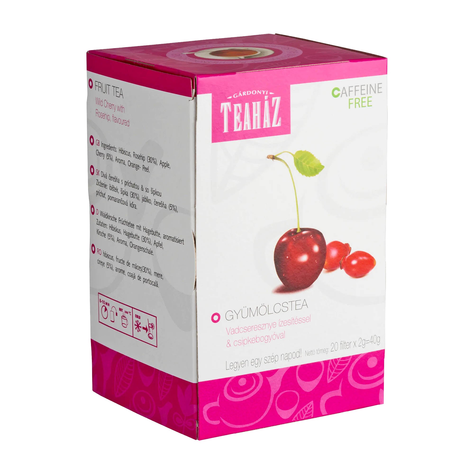 Gardonyi Teahouse Wild Cherry fruit tea, 20 Count