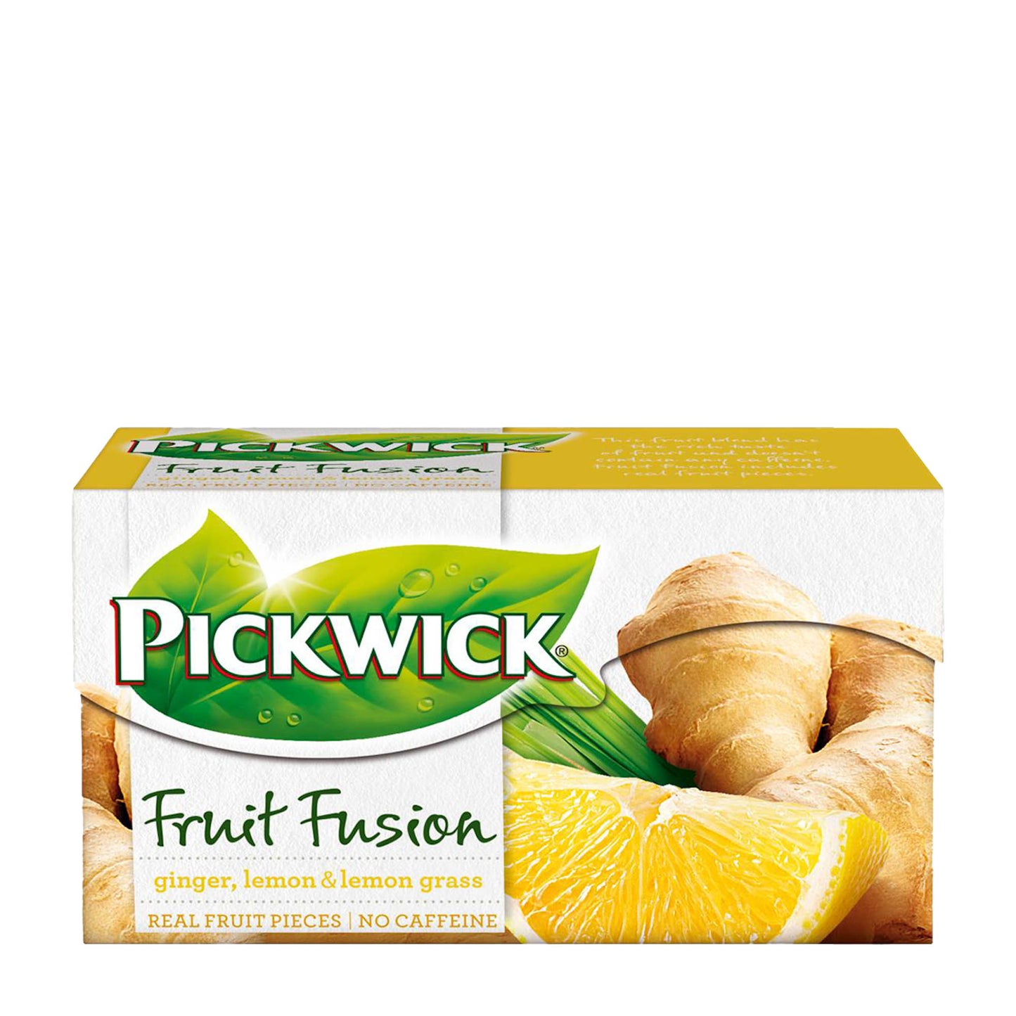 Pickwick Fruit Fusion Früchte- und Kräutertee mit Ingwer, Zitrone und Zitronengras, 20 Stück