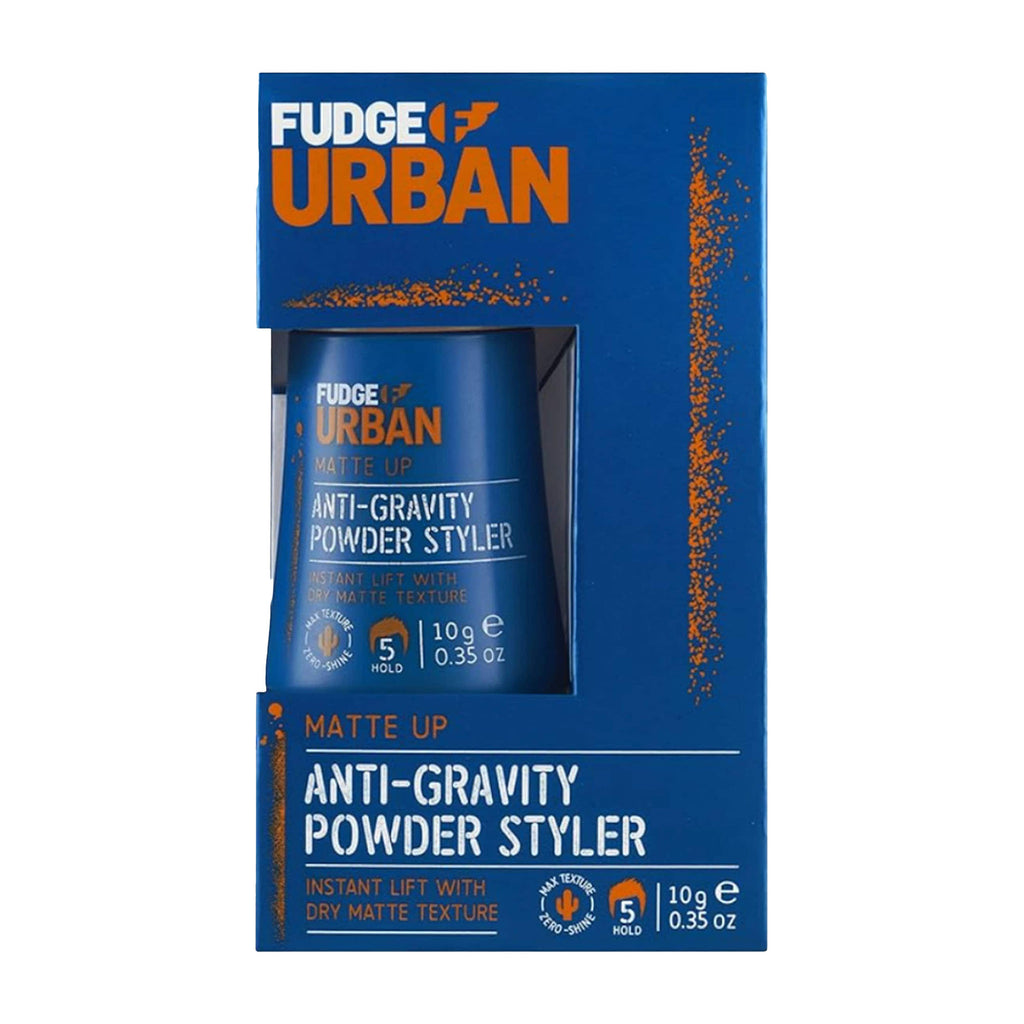 Fudge Urban Anti-Gravity Powder Styler packaging on a white background