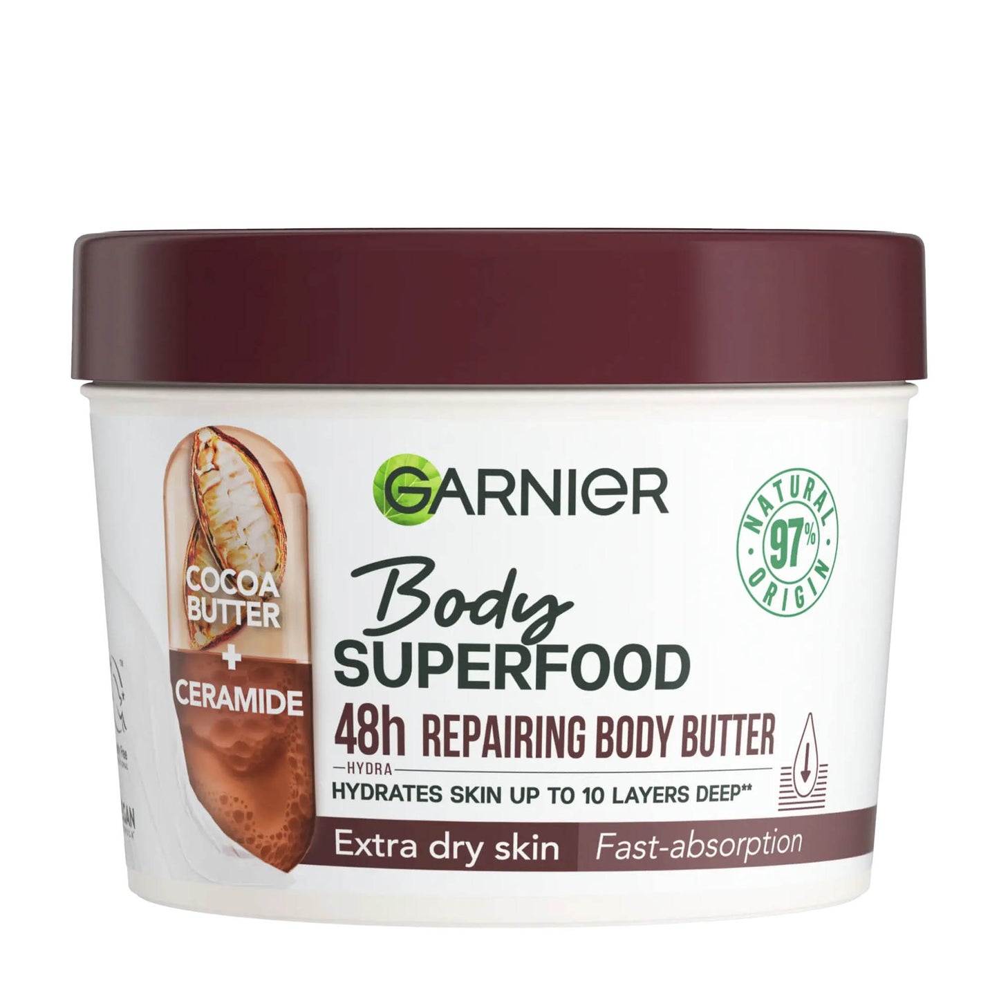 Garnier Superfood Repairing body butter, 380 mL