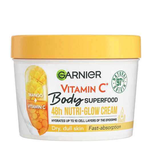 Garnier Superfood Nutri-Glow body cream, 380 mL