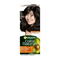 Garnier Color Naturals 2 Natural Black permanent hair color packaging with a woman's face on a white background