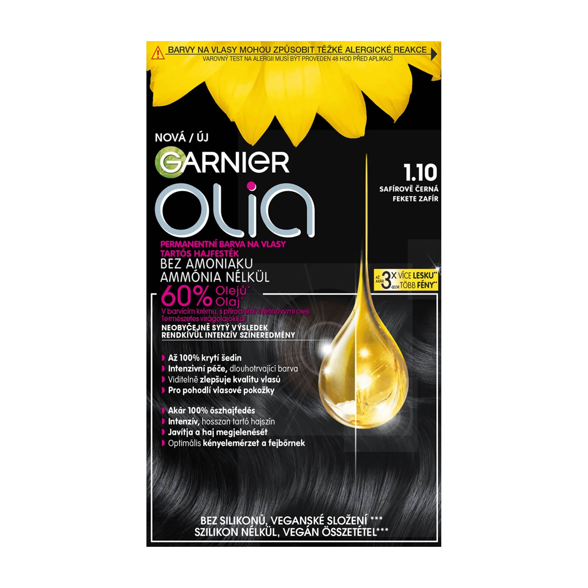 Garnier olia 1.10 Black Sapphire permanent hair color