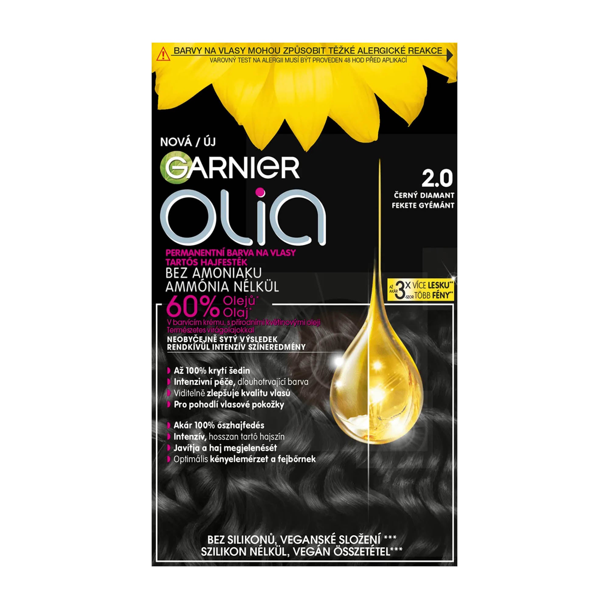 Garnier Olia 2.0 Diamant noir Coloration permanente
