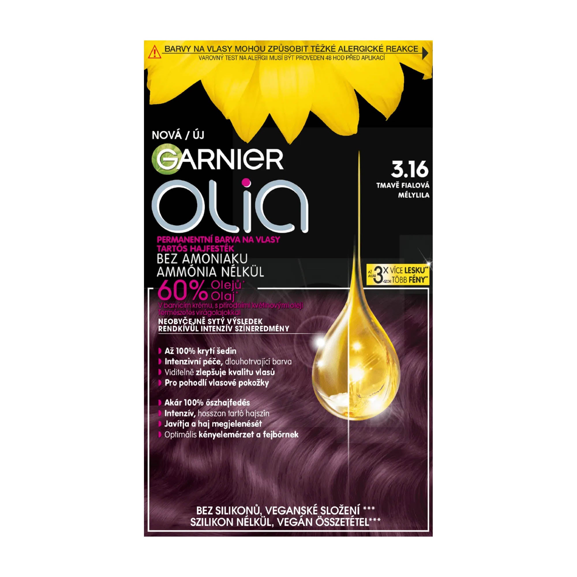 Garnier olia 3.16 Deep Violet permanent hair color