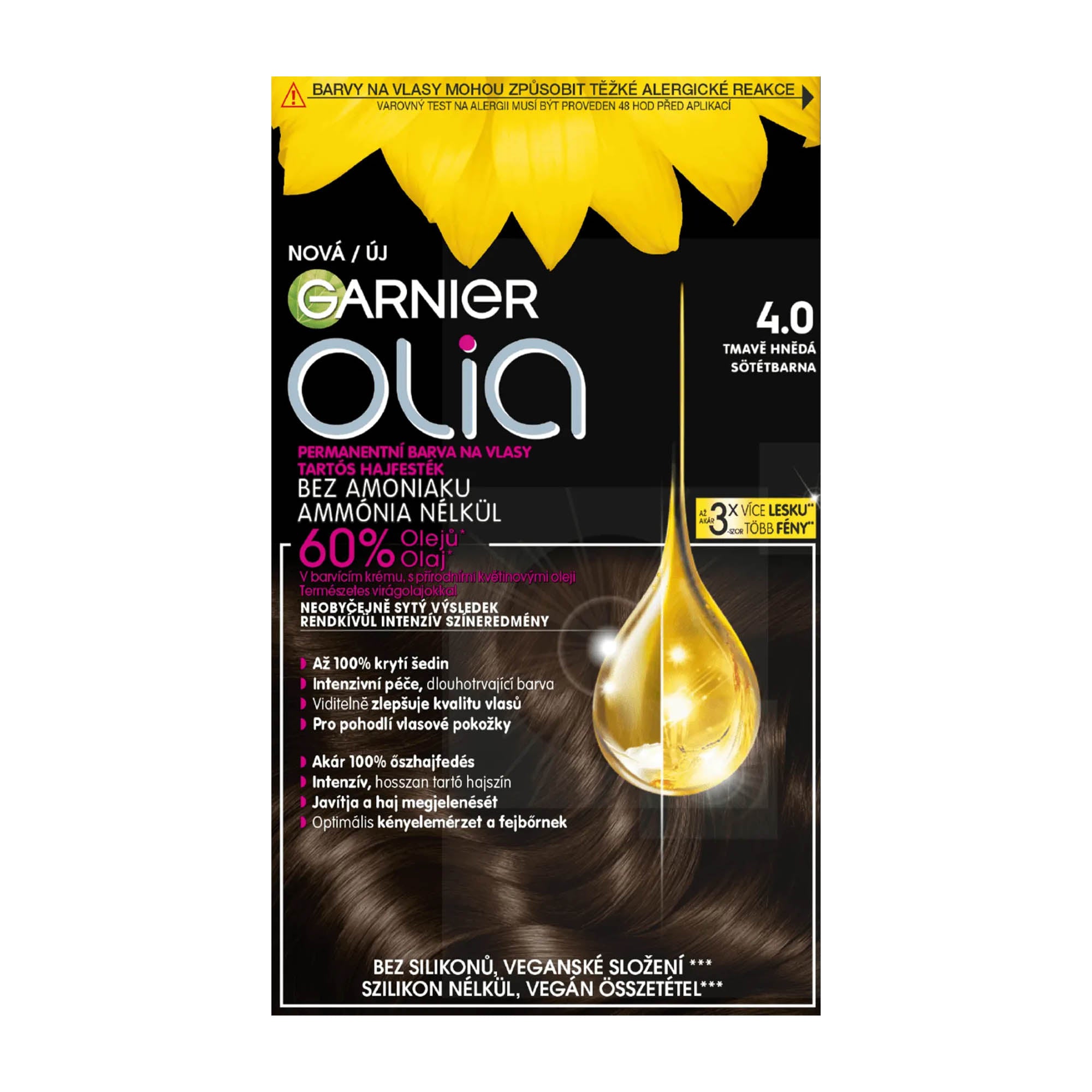 Garnier olia 4.0 Dark Brown permanent hair color