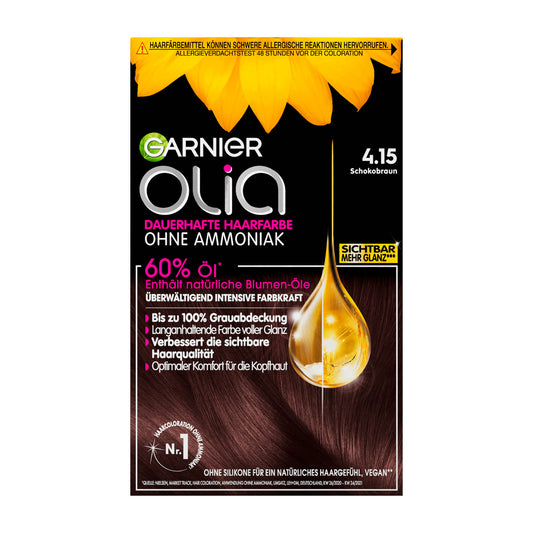 Garnier Olia 4.15 Iced Chocolate permanent hair color