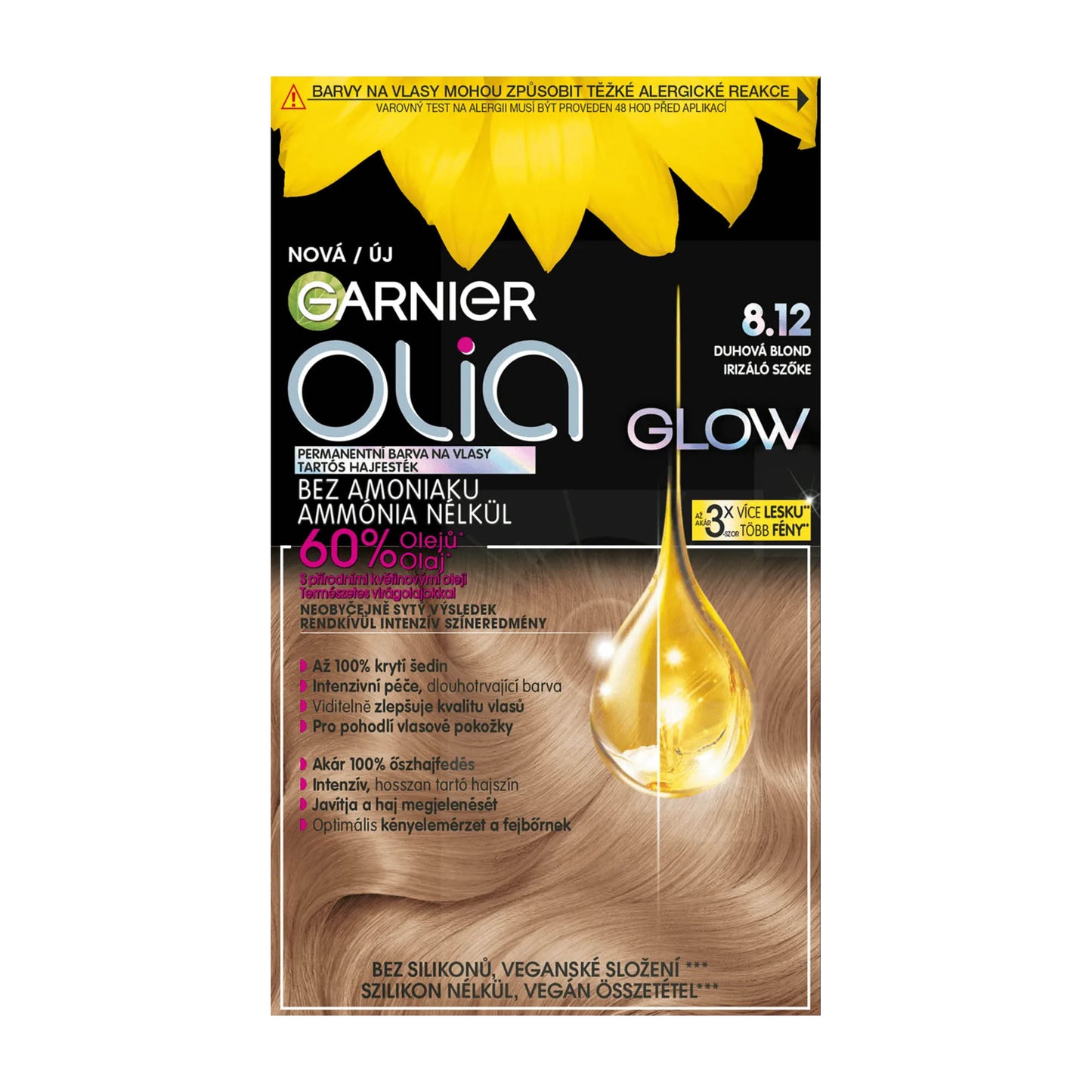 Garnier Olia 8.12 Iridescent Blonde permanent hair color