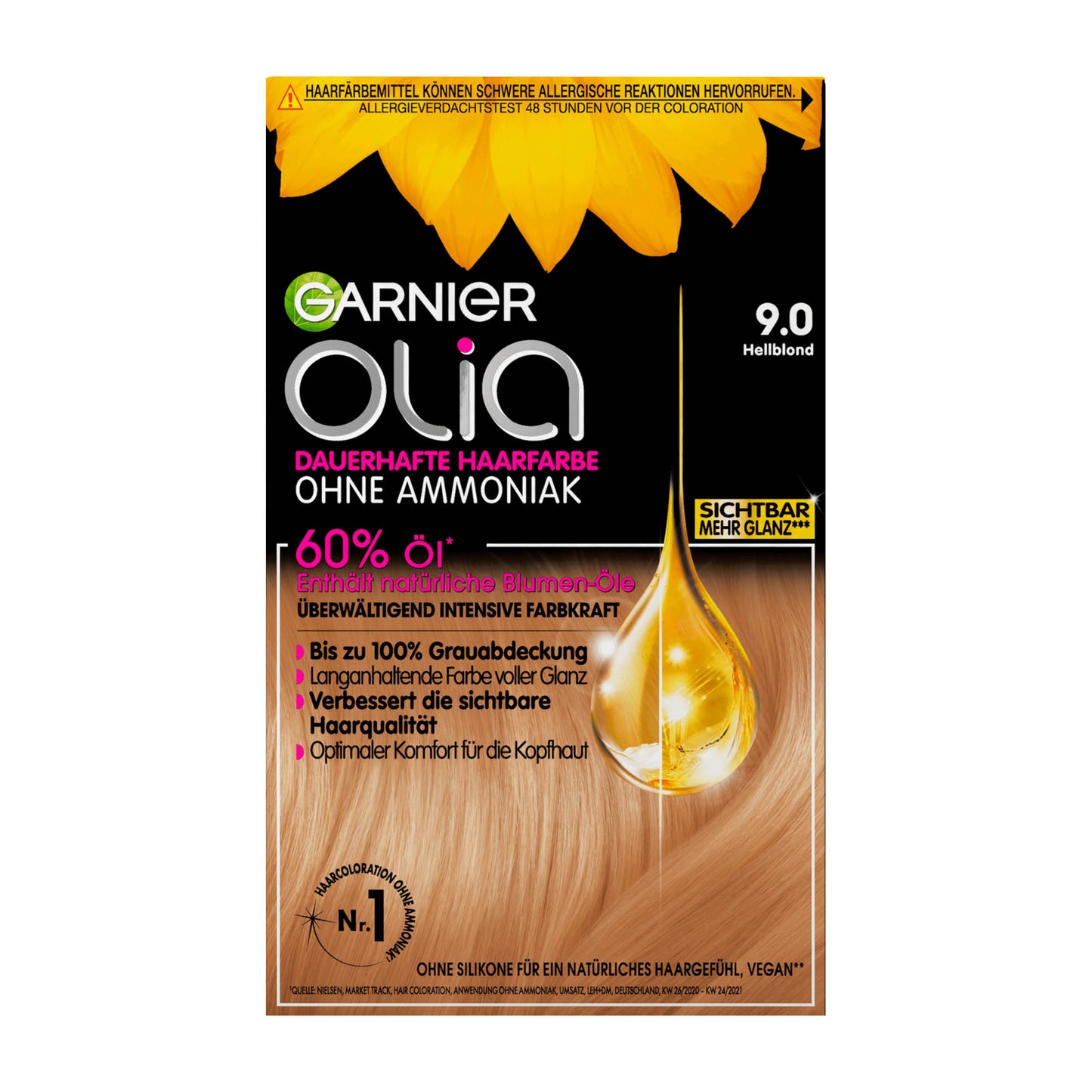 Garnier Olia 9.0 Light Blonde permanent hair color