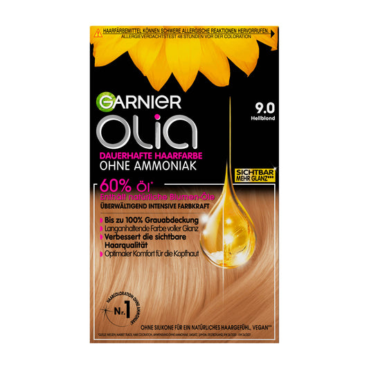 Garnier Olia 9.0 Light Blonde permanent hair color