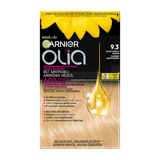 Garnier Olia 9.3 Light Golden Blonde permanent hair color