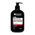 Garnier PureActive BHA Charcoal Anti-Blackhead Deep Cleanser bottle on a white background