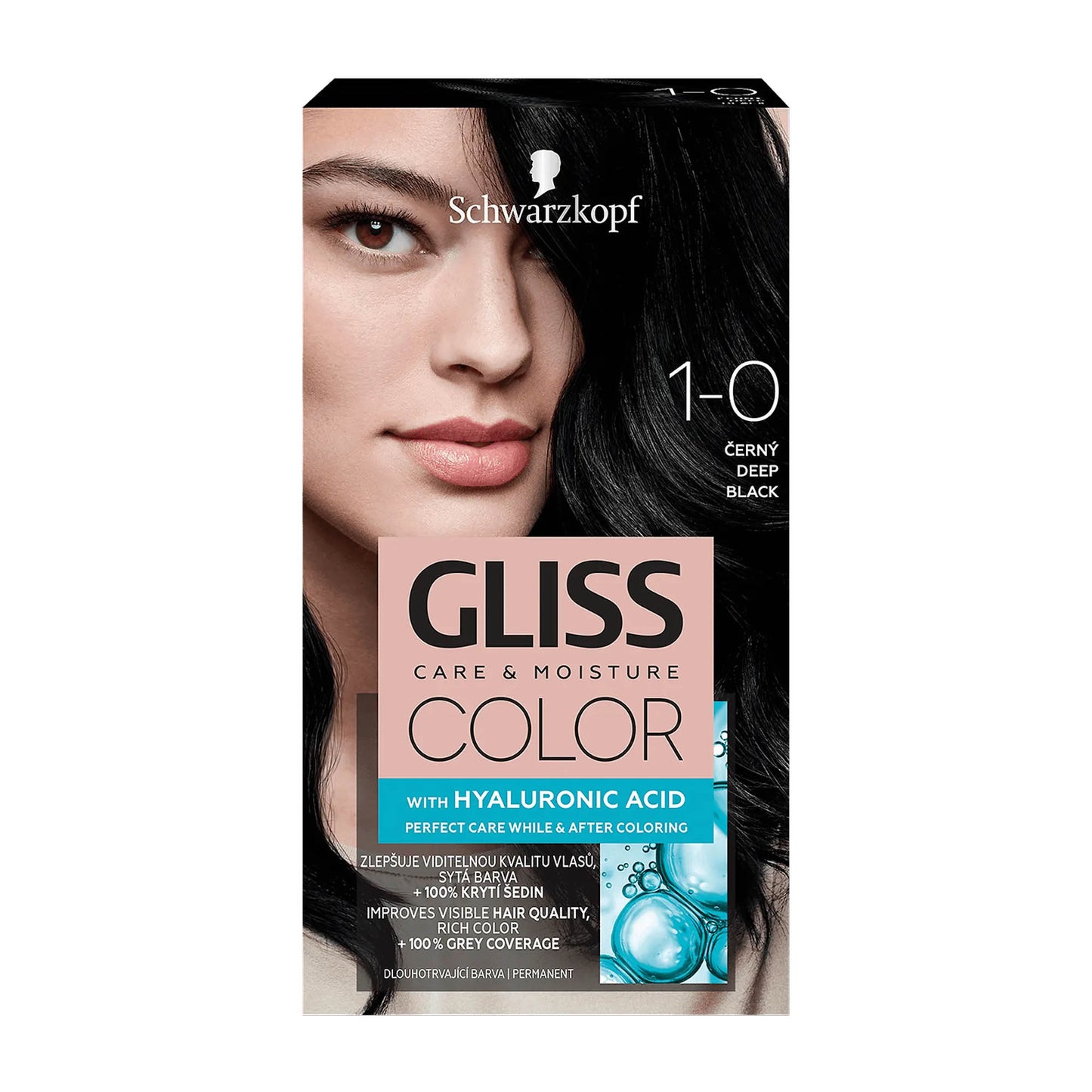 Schwarzkopf Gliss Color 1-0 Deep Black permanent hair color