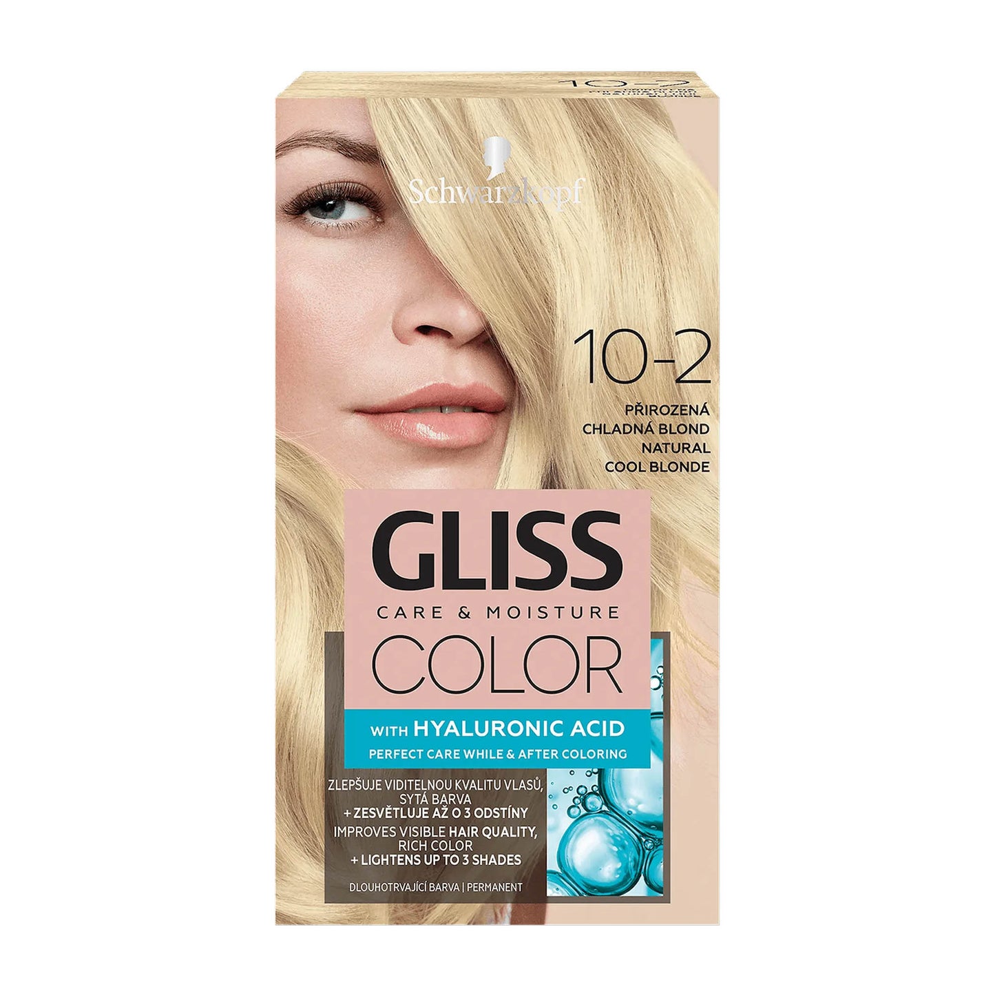 Schwarzkopf Gliss Color 10-2 Natural Cool Blonde permanent lightener