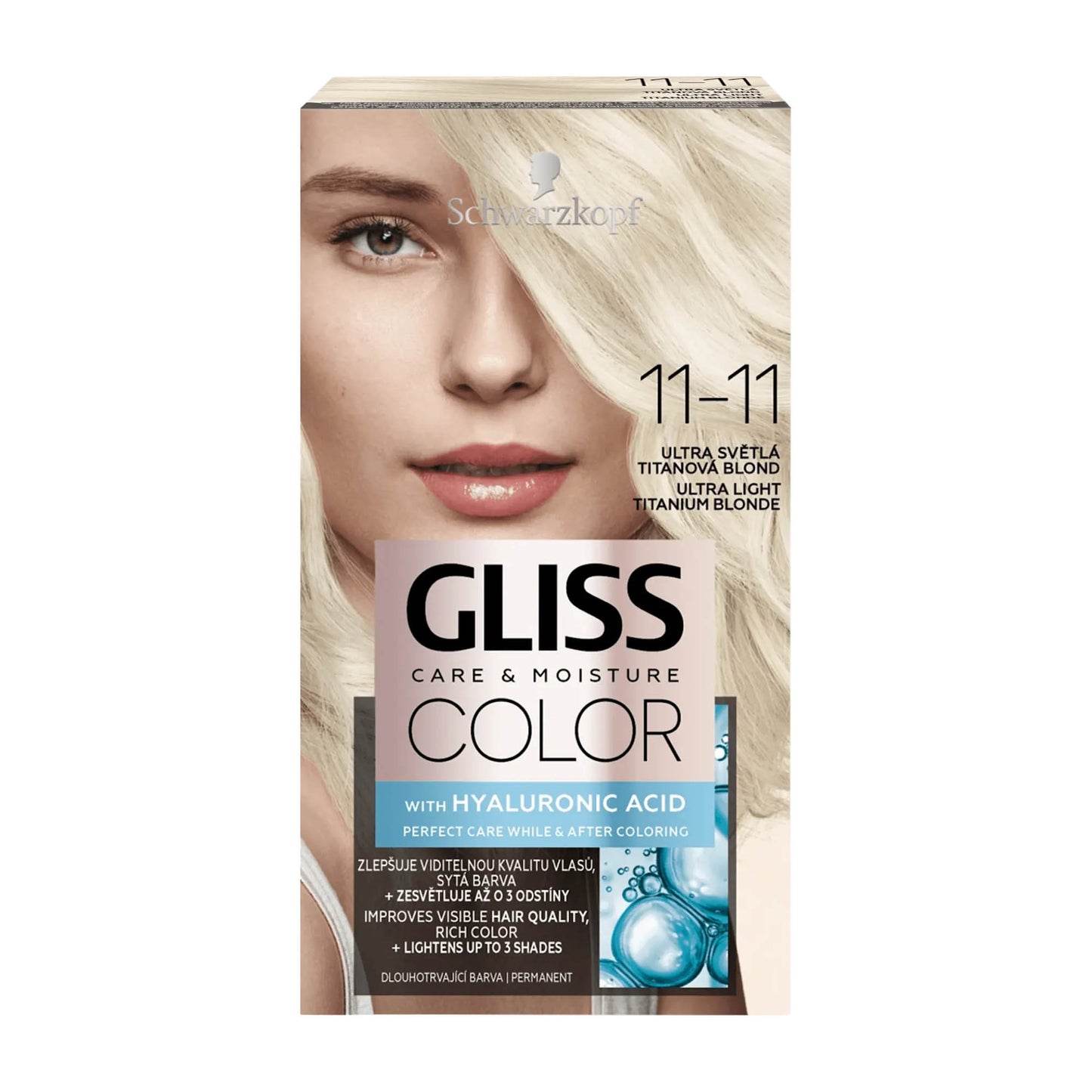 Schwarzkopf Gliss Color 11-11 Ultra Light Titanium Blonde permanent lightener