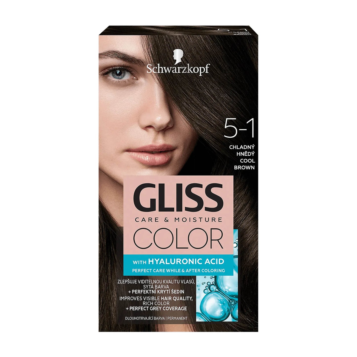 Schwarzkopf Gliss Color 5-1 Cool Brown permanent hair color