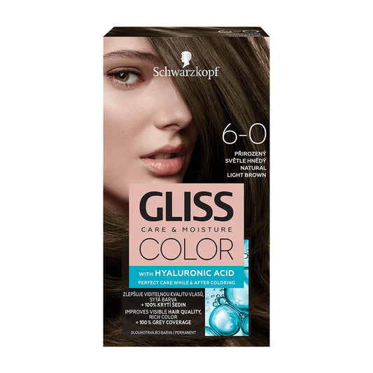 Schwarzkopf Gliss Color 6-0 Natural Light Brown permanent hair color